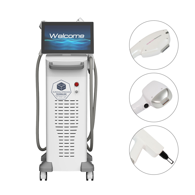 3-in-1 IPL+ND YAG+Diode Laser Tattoo Hair Removal Laser Whiting and Rejuvenation Machine